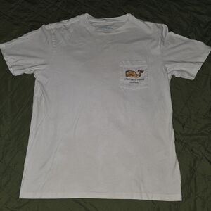 Vineyard Vines Classic White Tee with Logo Savannah Georgia Peaches Size Small